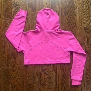 Hot Pink Lululemon Cropped Hoodie